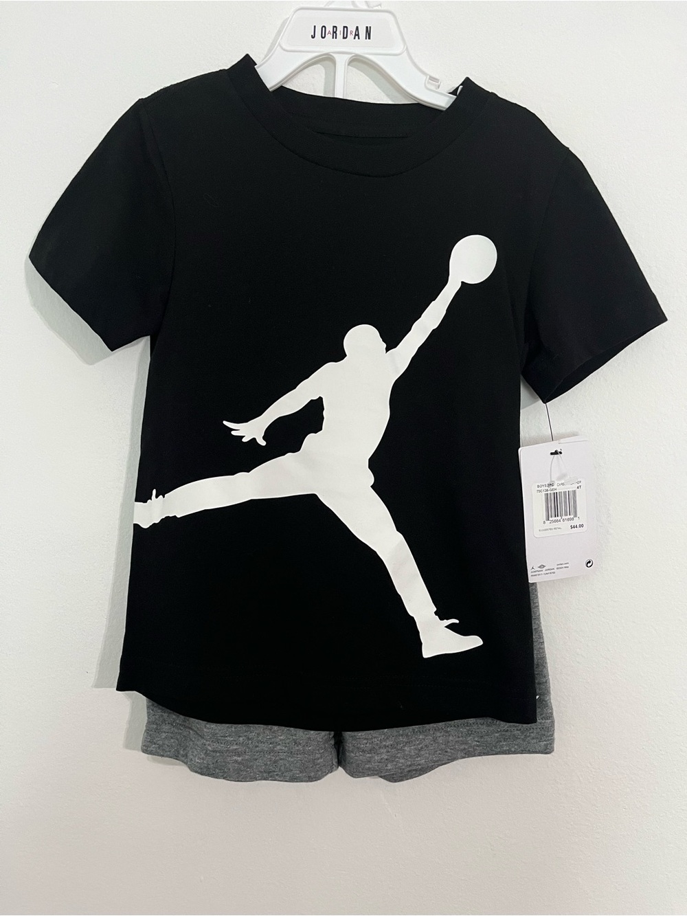 Jordan Black Tee with White Jumpman Graphic